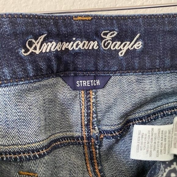 American Eagle Artist Dark Blue Crop Jeans size 6 - Picture 7 of 8